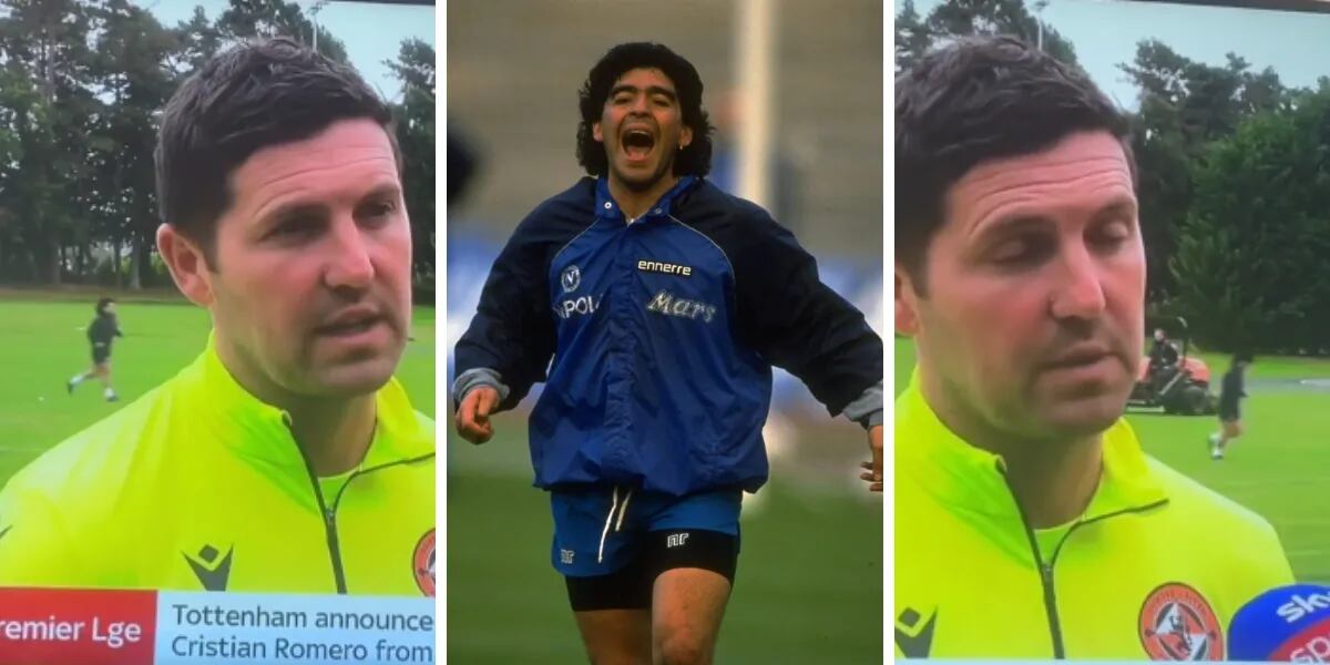 Estaban entrevistando a un jugador escocés y apareció “el fantasma de Maradona” atrás: “Elijo creer” 