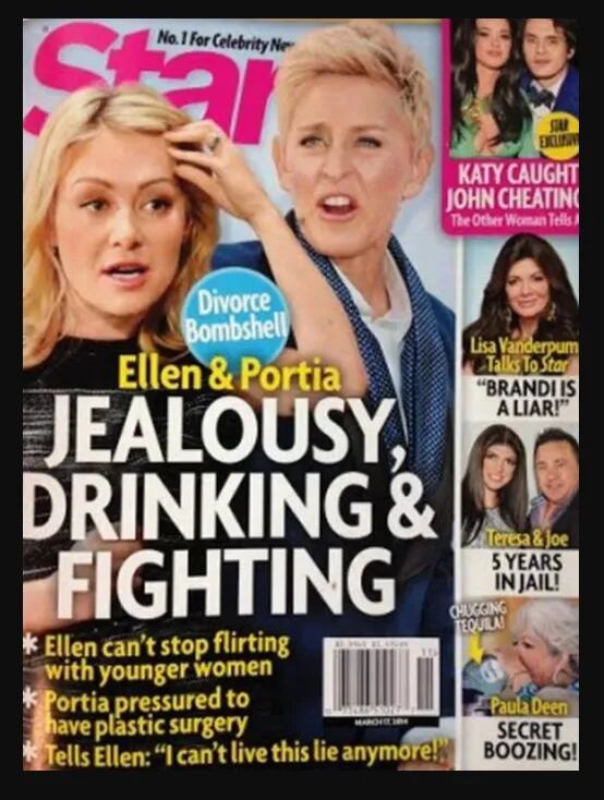 La revista que publicó el artículo que asegura los detalles envueltos en el divorcio de Ellen DeGeneres y Portia de Rossi.