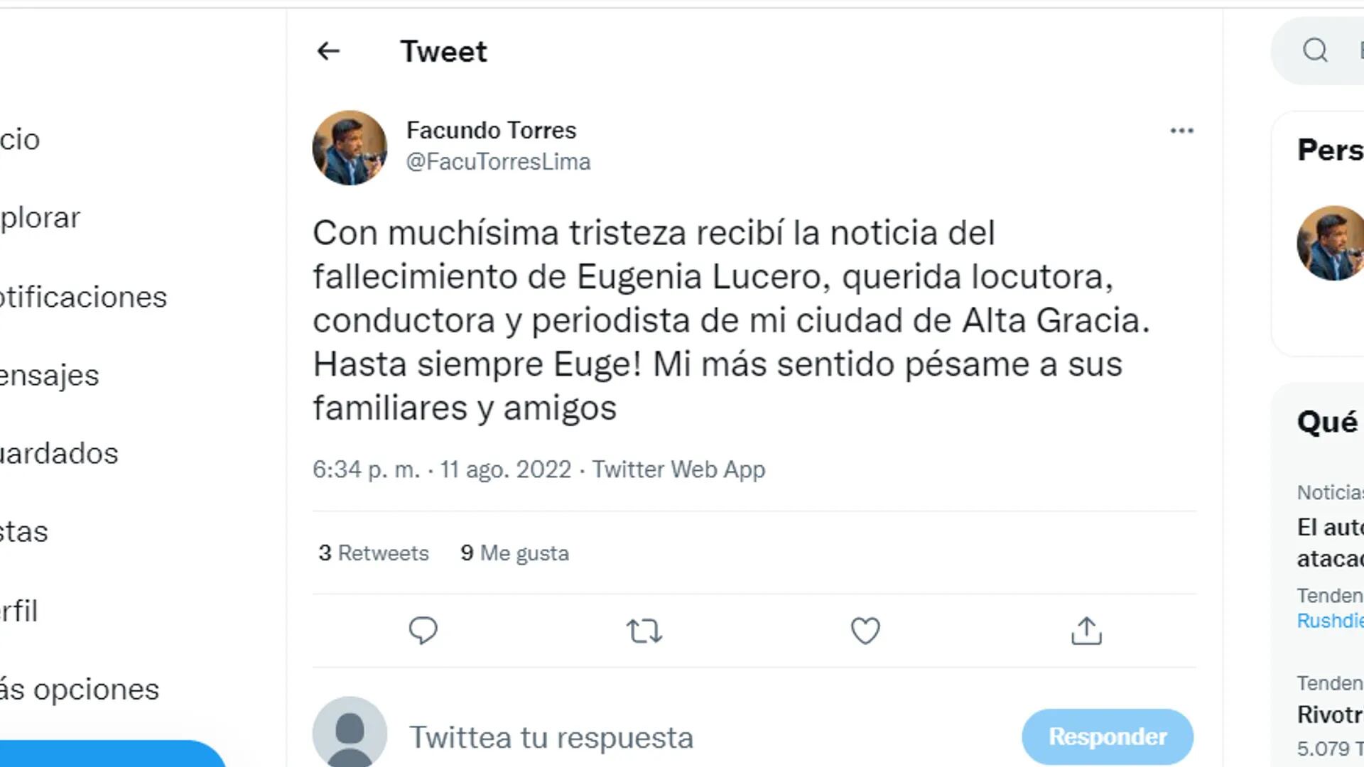 Conmoción por la muerte de la locutora Eugenia Lucero: tenía 35 años