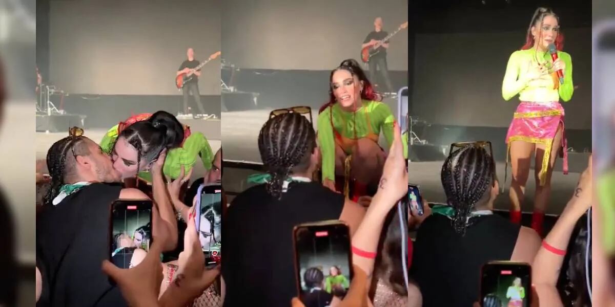 El fogoso beso de Lali Espósito a un fan de Brasil en medio de un concierto: “Me lo tenía que chapar”