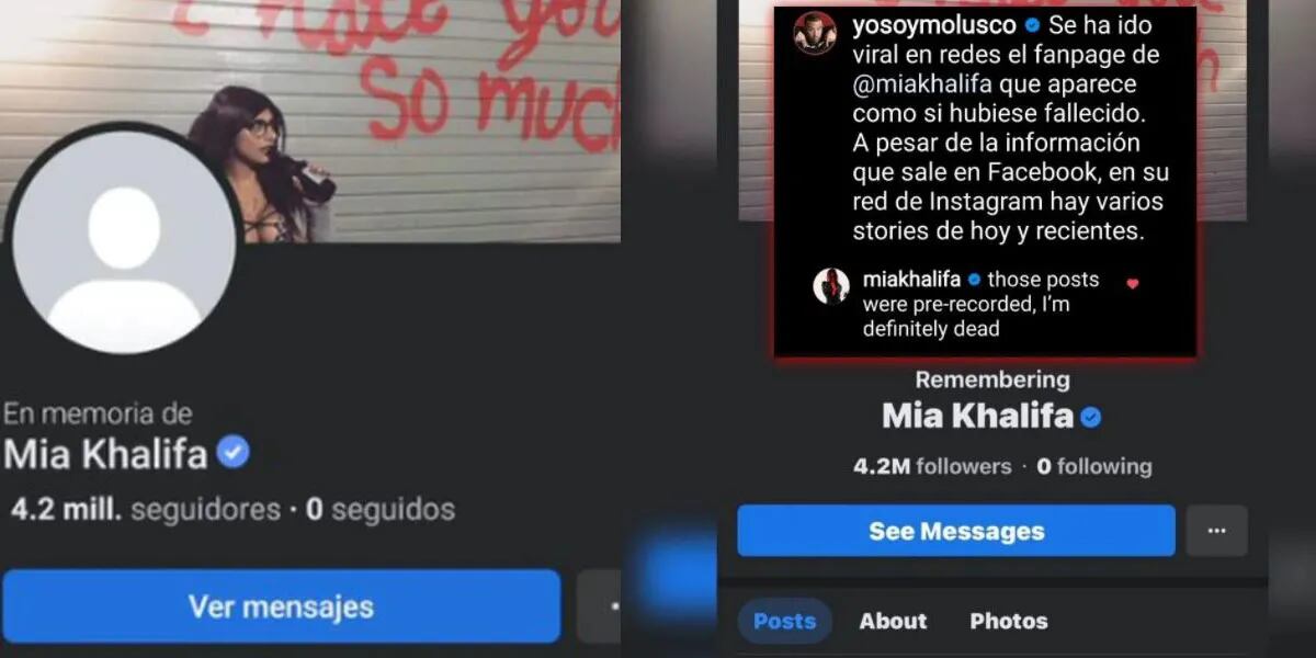 Mia Khalaifa Porn - Mia Khalifa puso fin a los rumores sobre su muerte: â€œDefinitivamenteâ€ | La  100