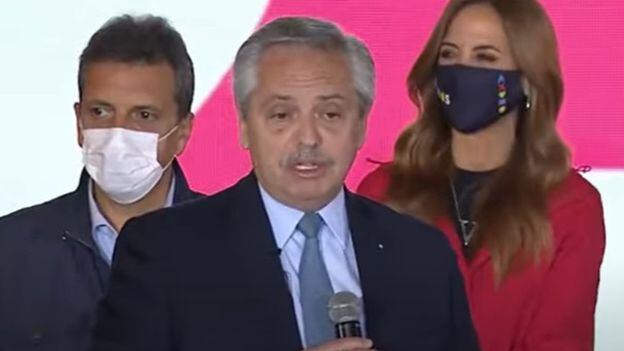 El furcio de Alberto Fernández en el cierre de campaña del Frente de Todos.