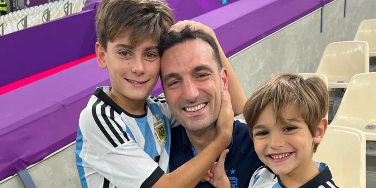 El enojo de los hijos de Lionel Scaloni por la camiseta de las tres estrellas: “Cuando van a jugar al fútbol me la reclaman”