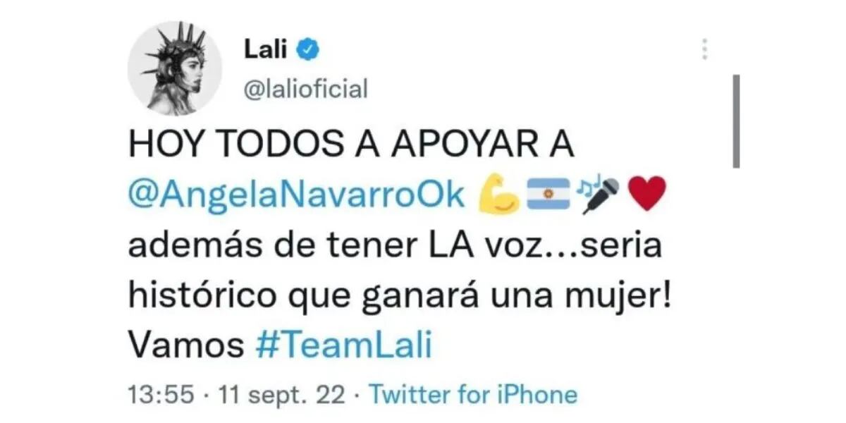 Lali Espósito pidió el apoyo de sus fans antes de la final de La Voz: “Sería histórico”