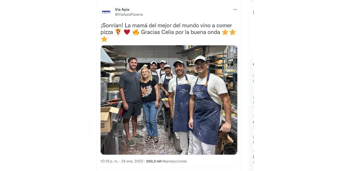 La mamá de Lionel Messi visitó una pizzería en Rosario y revolucionó el local: “Hace milagros”