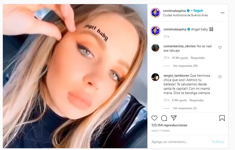 El polémico tatuaje de Romina Malaspina que le critican por "no ser real"