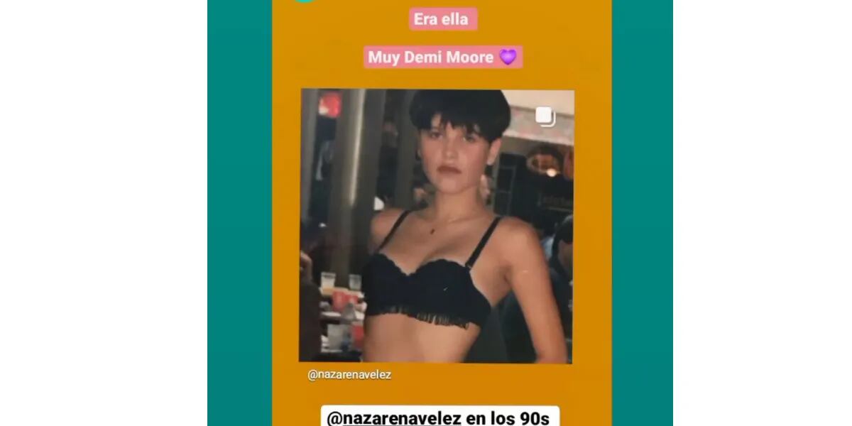Nazarena Vélez en los años 90