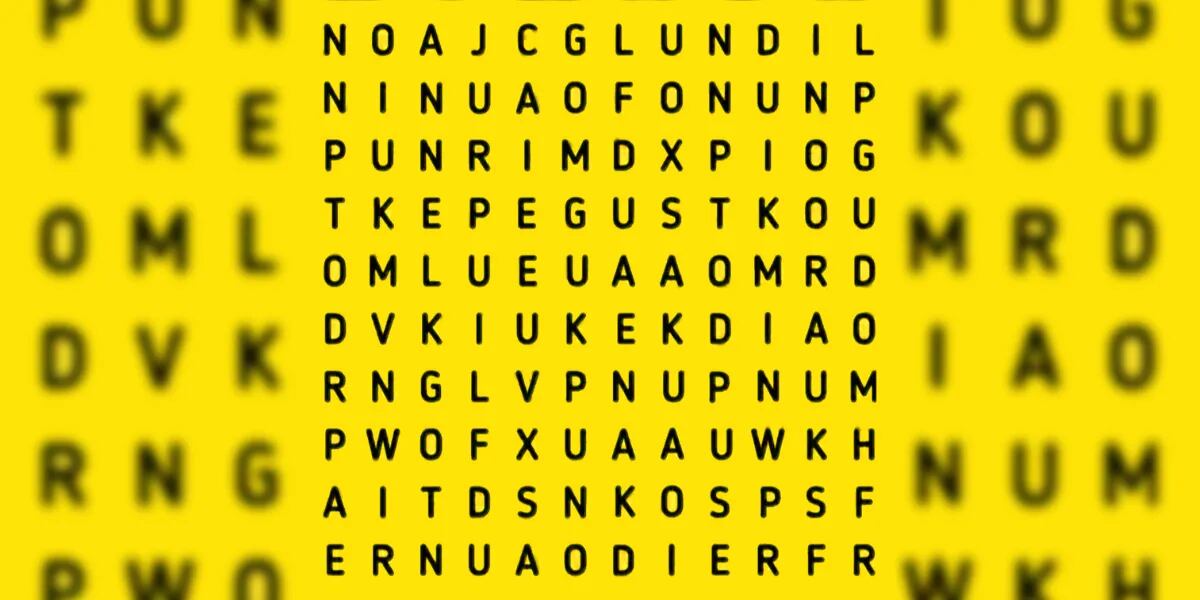 Reto visual para resolver en 7 segundos: encontrá la palabra “OKAPI” en la sopa de letras