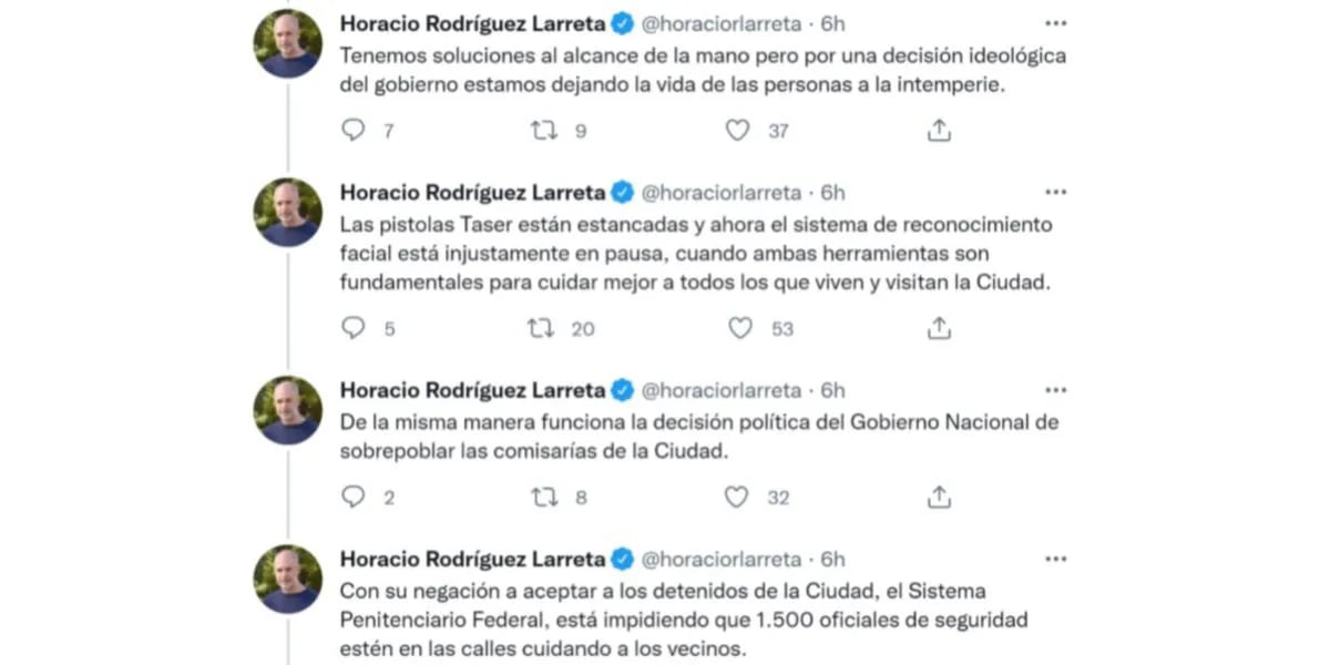 Rodríguez Larrtea apuntó contra la Justicia por el caso del indigente que atacó a una policía: “Basta de puerta giratoria”