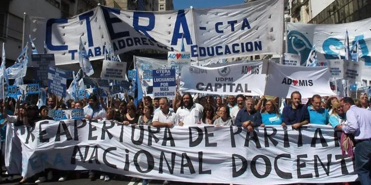 CTERA anunció que el próximo miércoles habrá paro nacional de docentes