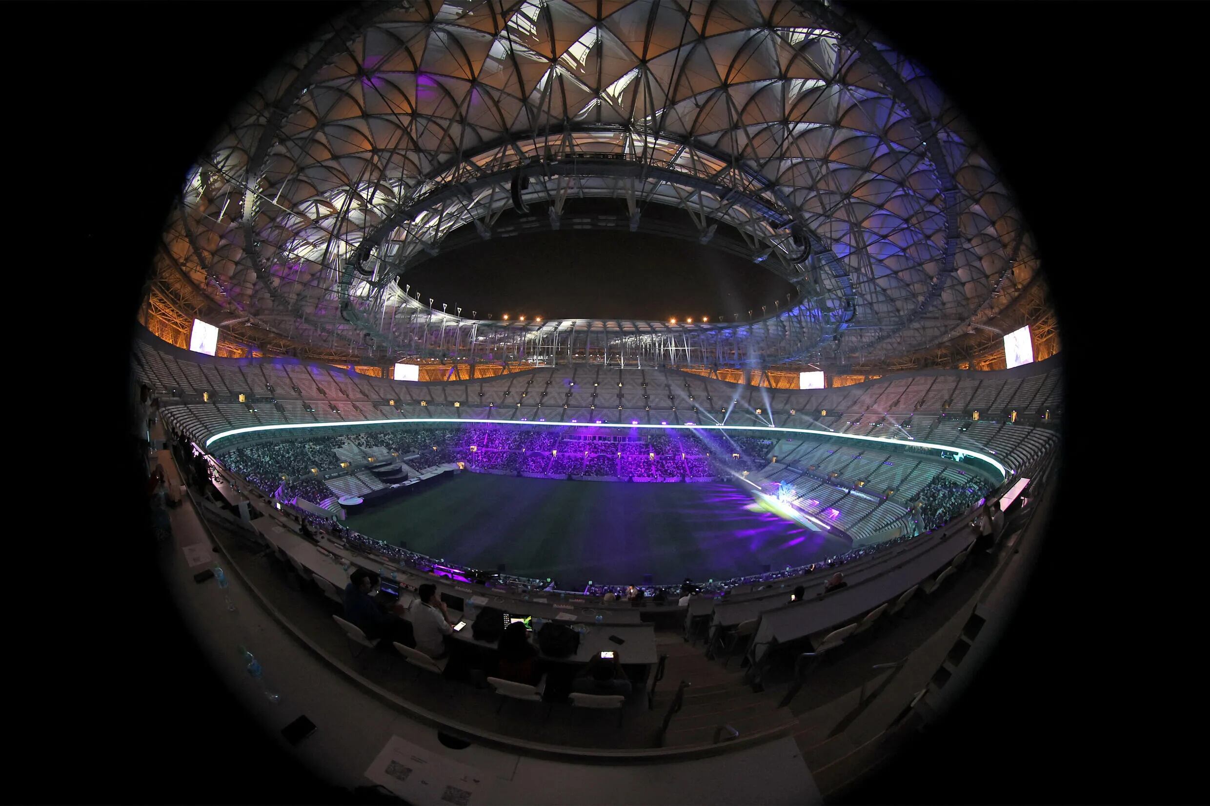 Vista general del Estadio Lusail en la periferia de la capital de Catar, Doha, el 2 de septiembre de 2022.