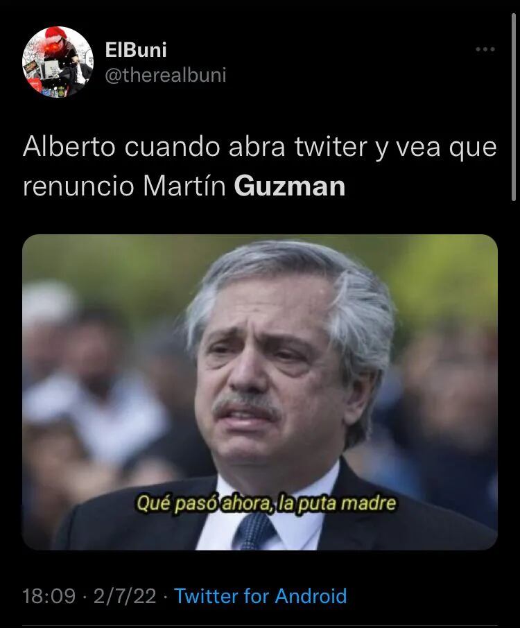 Martín Guzmán renunció como Ministro de Economía y los memes se hicieron sentir en las redes