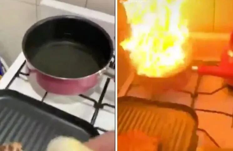 Viral | Intentó hacer un tutorial de cocina y casi incendia todo