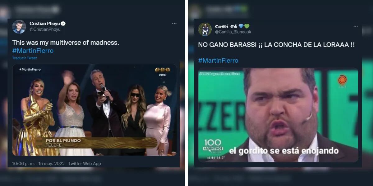 Martin Fierro 2022: los mejores memes que dejó la ceremonia