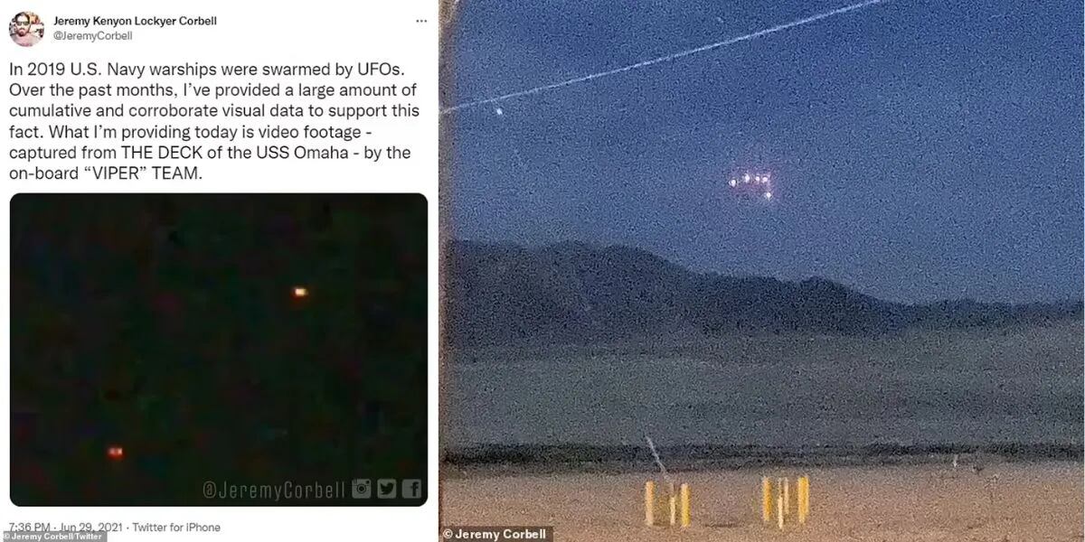 Filmaron a un OVNI sobrevolando una base militar de noche y estallaron todo tipo de teorías: “Colgando en el cielo”
