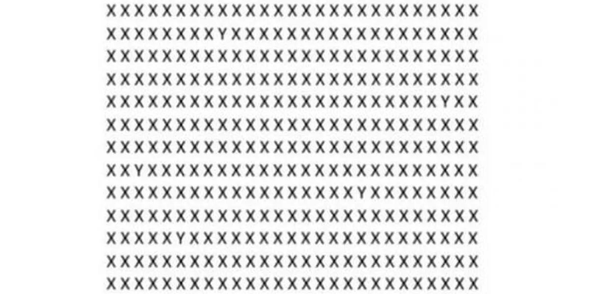 Reto visual: encontrar las cinco letras ‘Y’ en solo diez segundos