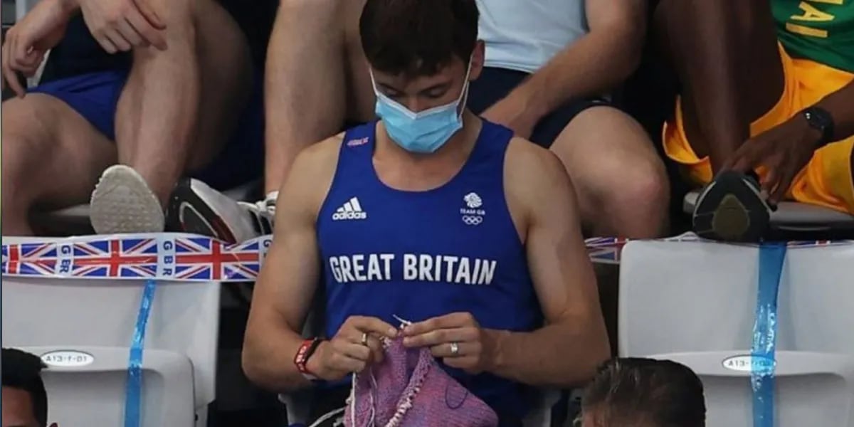 El atleta “tejedor” de los Juegos Olímpicos mostró cómo quedó terminado su saco