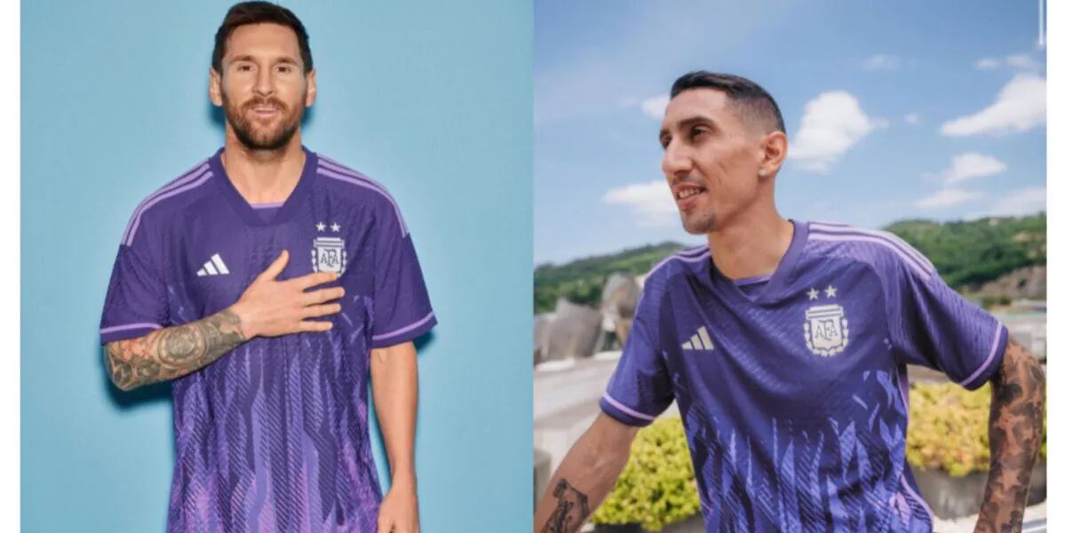 Tonos violetas, el Sol de Mayo y guiño a la igualdad de género: la camiseta alternativa de la Selección para Qatar 2022