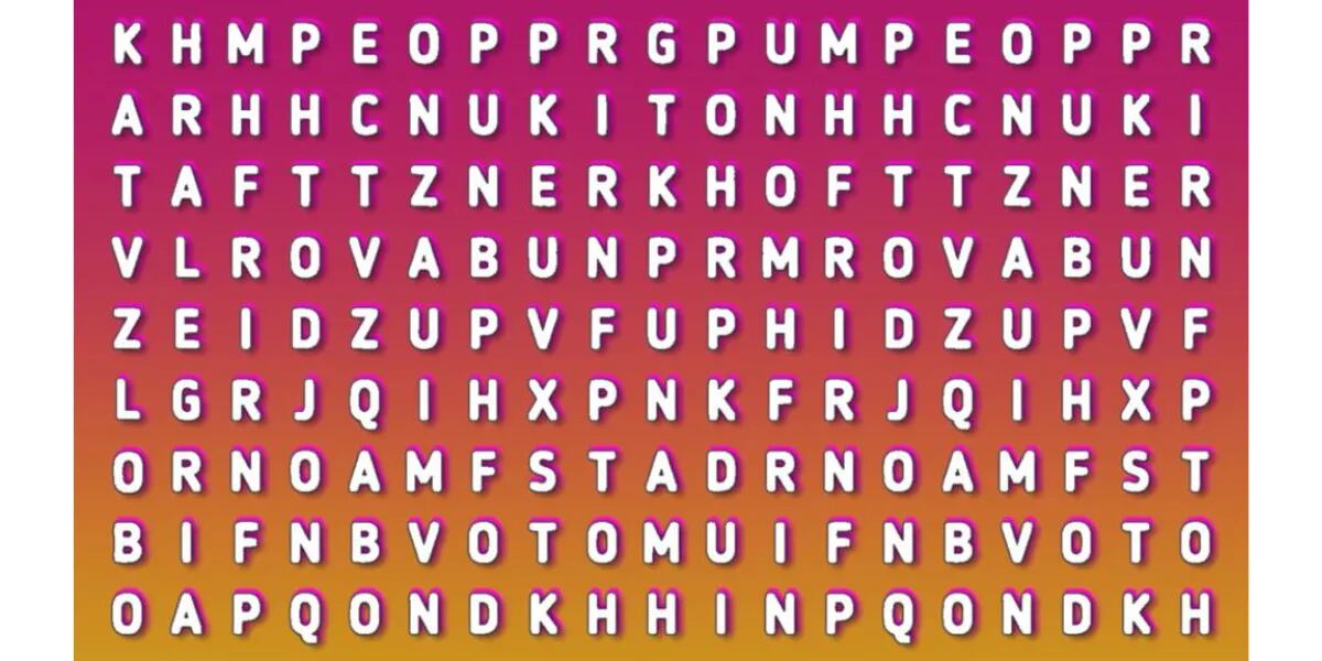 Reto visual que el 97% no logra resolver: encontrar la palabra “LOBO” oculta en la sopa de letras