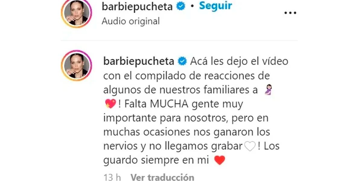 La conmovedora reacción del hijo de Nazarena Vélez cuando le contaron que Barbie y Lucas tendrán un hijo: “Vas a ser tío”