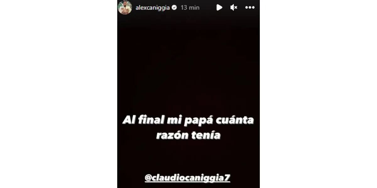 Alex Caniggia le dedicó un furioso mensaje a Mariana Nannis luego de que lo desalojara: “Cuánta razón tenía papá”