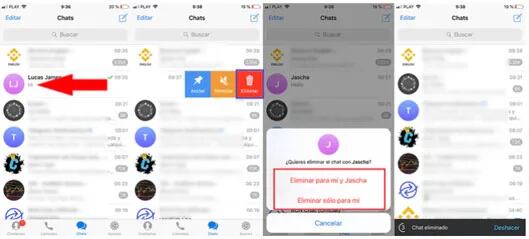 Telegram permite eliminar chats