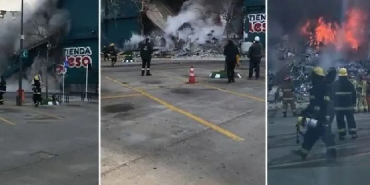 Devastador incendio en un reconocido shopping de Punta del Este: se desplomó el techo y una medianera