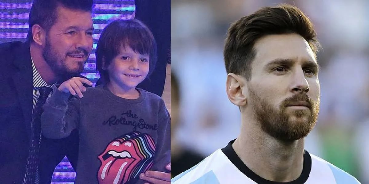 Marcelo Tinelli y su hijo Lolo se vistieron de gala para la final de La Academia con un look muy parecido al de Lio Messi en el Balón de Oro 