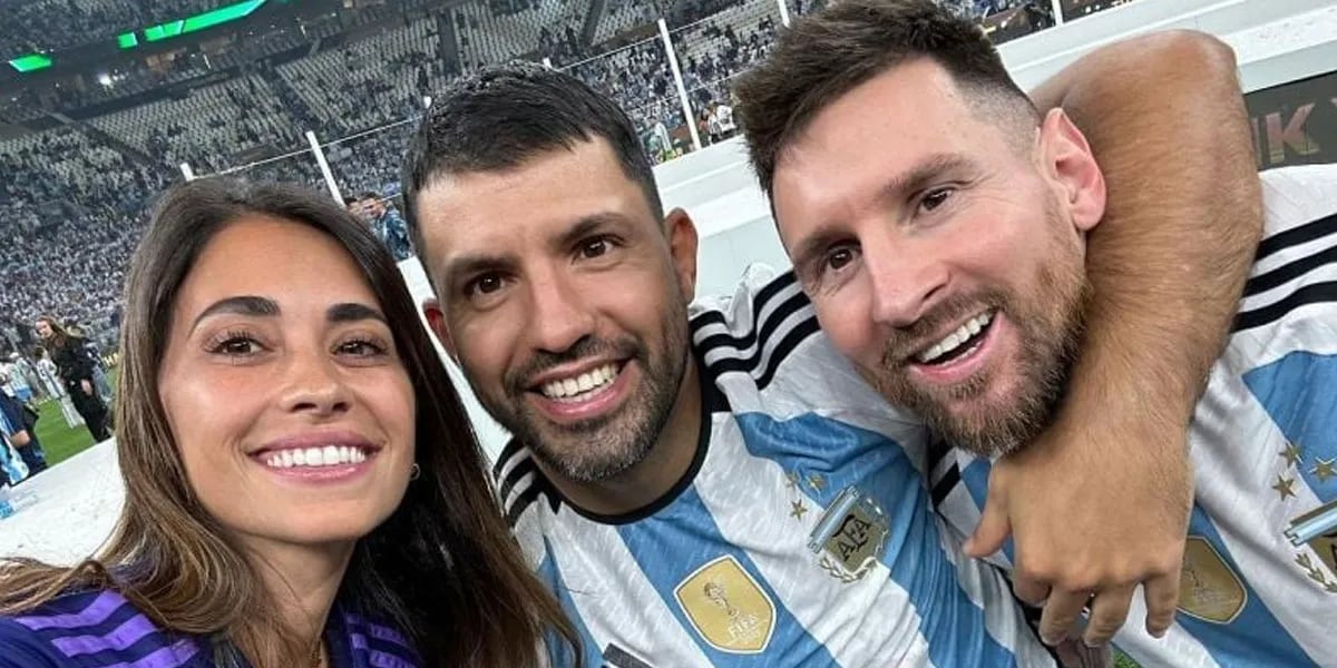 Apareció un detalle revelador ea foto que se sacaron Antonela Roccuzzo, Lionel Messi y el Kun Agüero el día que Argentina ganó el Mundial