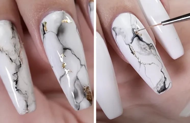 Tendencia: cómo hacer uñas efecto mármol con esmalte en gel | La 100