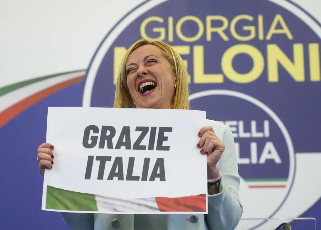 El partido de la ultraderechista Giorgia Meloni gana las elecciones legislativas en Italia del domingo 25 de septiembre de 2022.