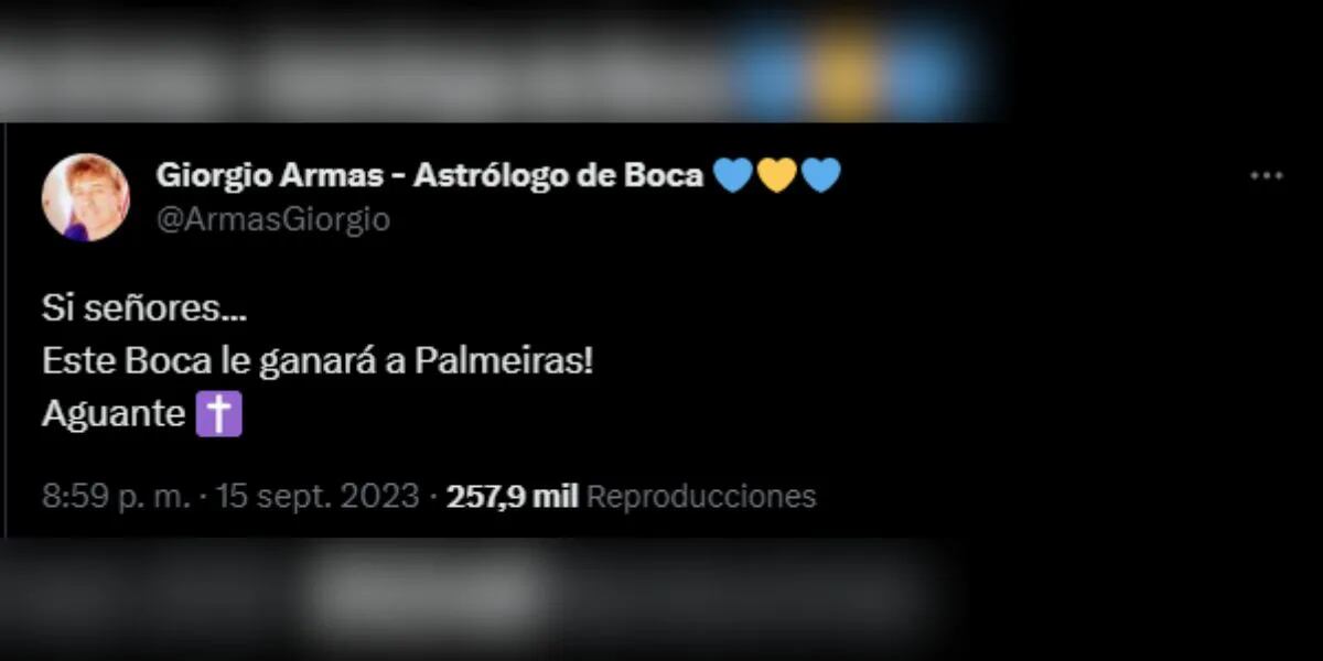 La fuerte predicción del astrólogo de Boca sobre el resultado de la semifinal de la Copa Libertadores: “Sí señores”