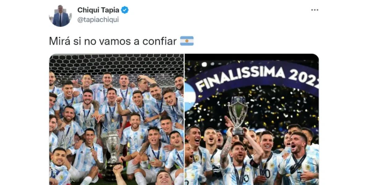 El contundente apoyo del Chiqui Tapia a la Selección Argentina en el Mundial Qatar 2022: "Mirá si no vamos a confiar"