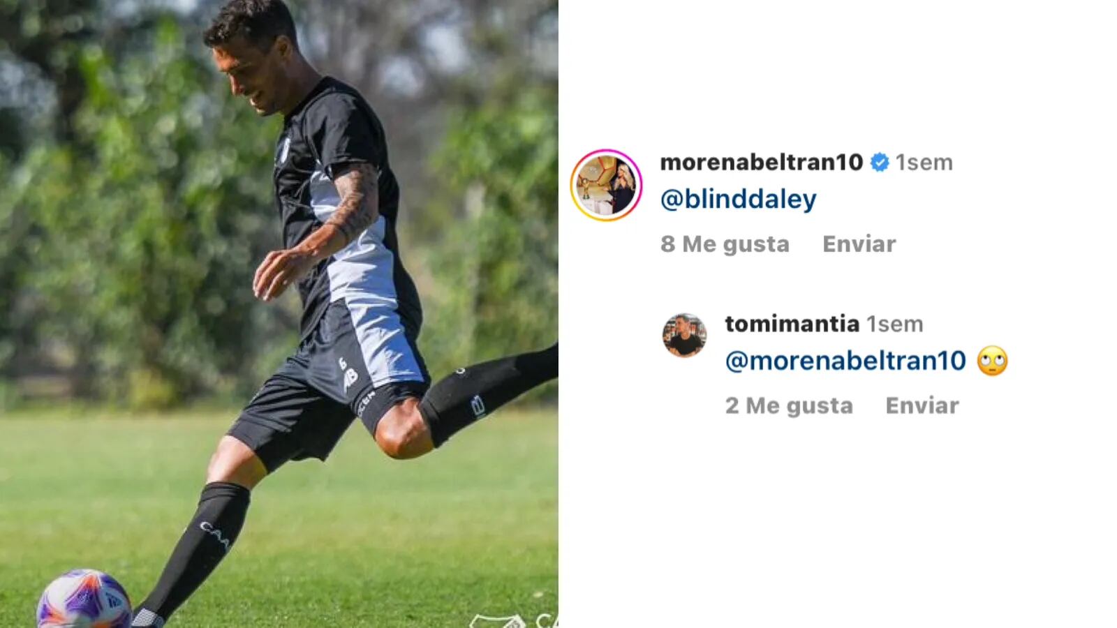 Morena Beltrán comparó a su novio con una estrella del fútbol y su reacción no fue la esperada: “Qué jugador”.