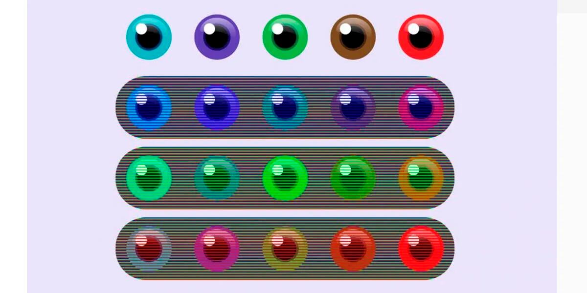 Reto visual: cuántos ojos de diferentes colores hay en esta ilusión óptica