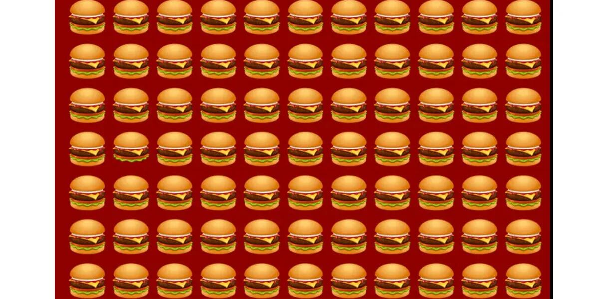 Reto visual exprés: cuál de estas hamburguesas es diferente a las demás