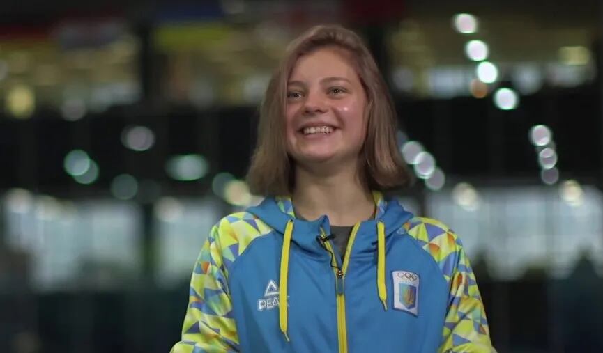 La atleta ucraniana se robó las miradas por su malla.