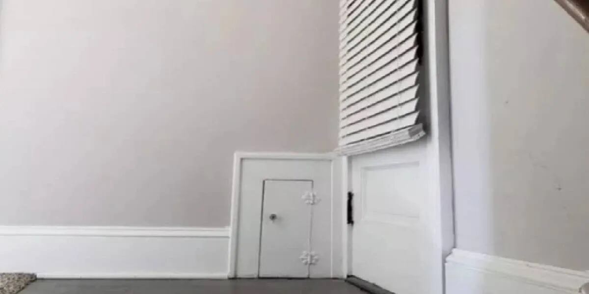 Se mudó a su casa nueva y descubrió una puerta tamaño "duende": aún no sabe para qué sirve