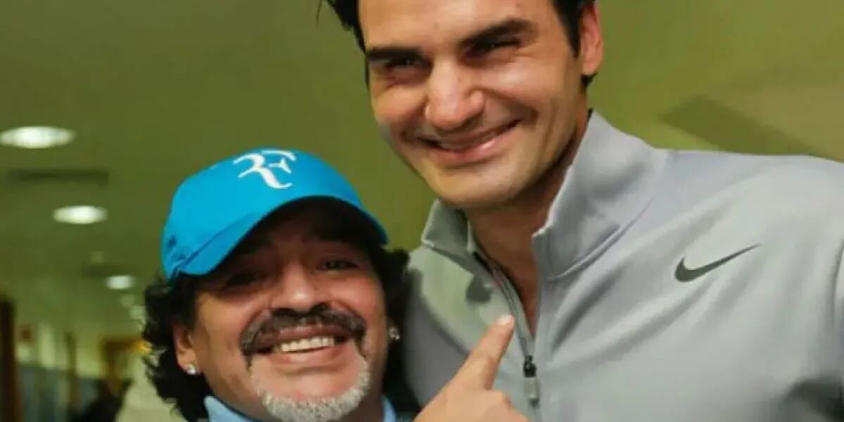 Roger Federer y Diego Maradona