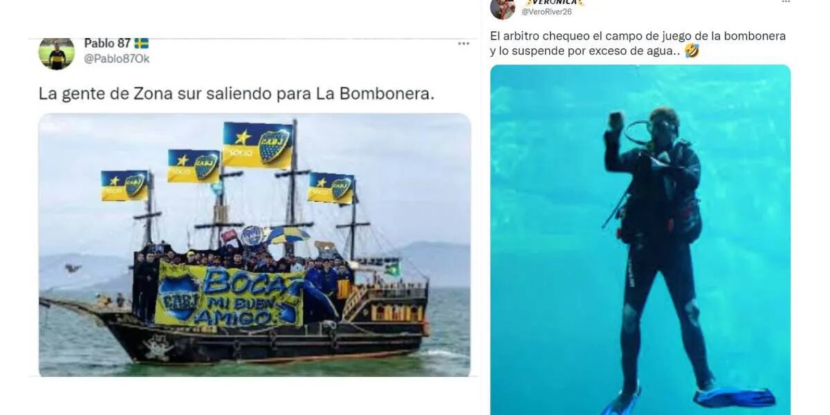 Se suspendió por lluvia Boca - Newell’s y los memes salieron a reclamar los tres puntos