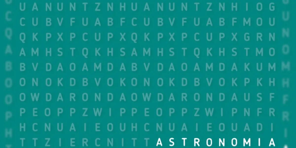 Solo el 5% logró resolver el reto visual: encontrá la palabra “ASTRONOMÍA” en la sopa de letras