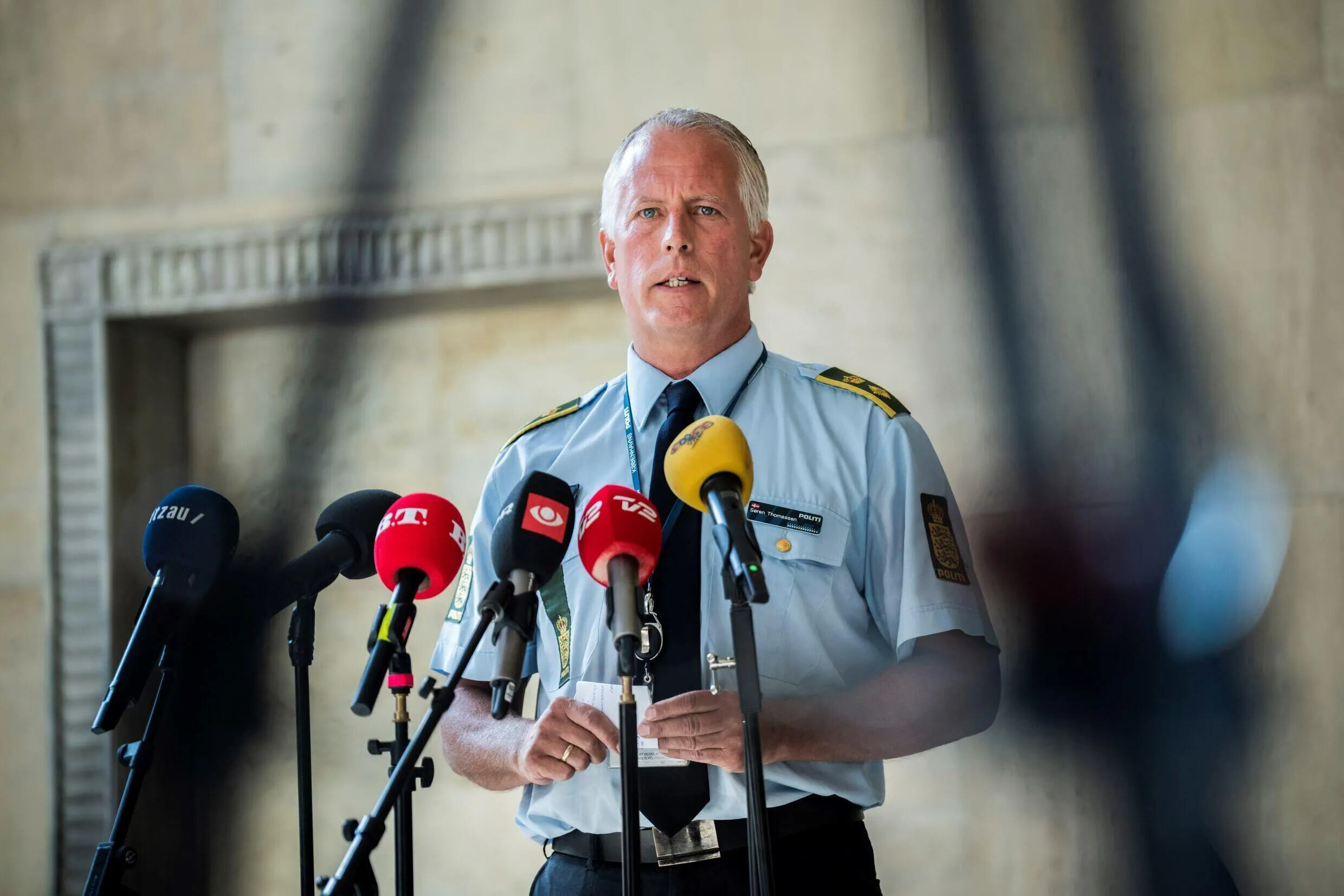 El jefe policial Soeren Thomassen da una rueda de prensa sobre la matanza en el centro comercial, el 4 de julio de 2022 en Copenhague