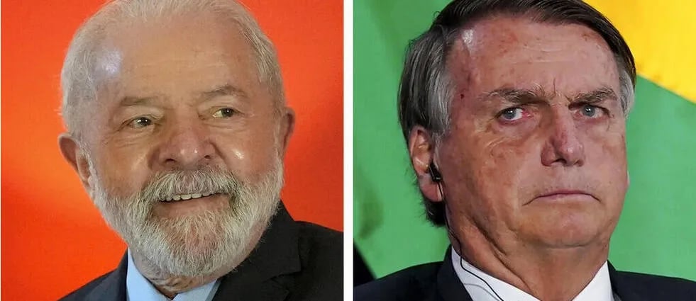 Lluvia de insultos y acusaciones se lanzaron el ex presidente Lula (izquierda) y el mandatario saliente Bolsonaro (derecha).  