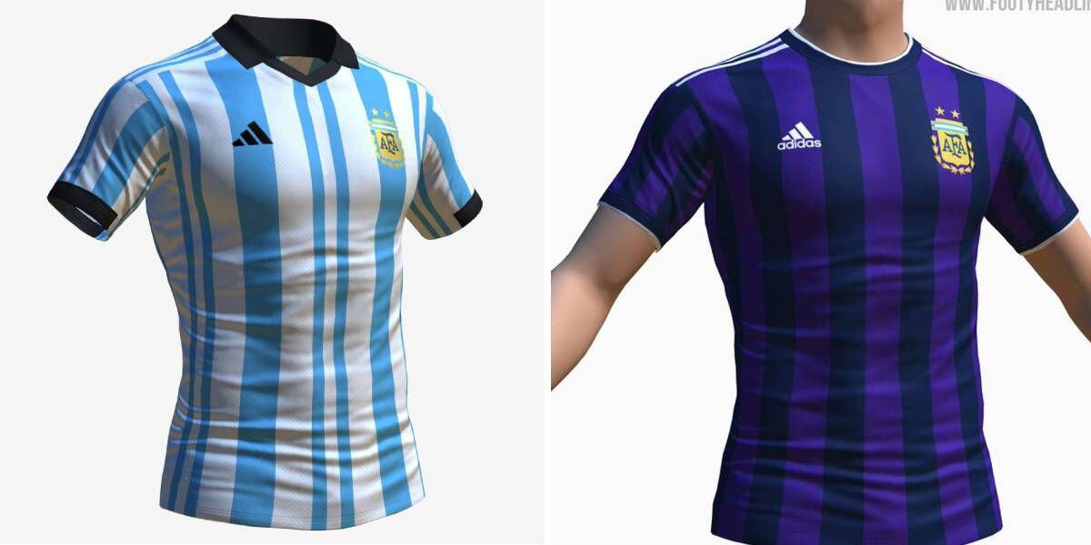 Filtraron los posibles modelos de las camisetas de la Selección Argentina para Qatar 2022
