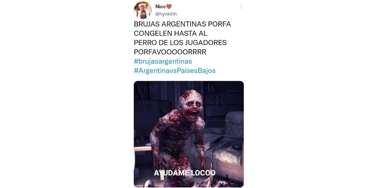 Las brujas argentinas salieron a bancar con todo a la Selección Argentina y los memes estallaron: "Congelé al árbitro"
