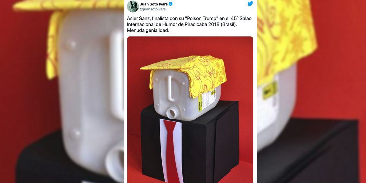 Gana un concurso internacional con un filete con la cara de Trump