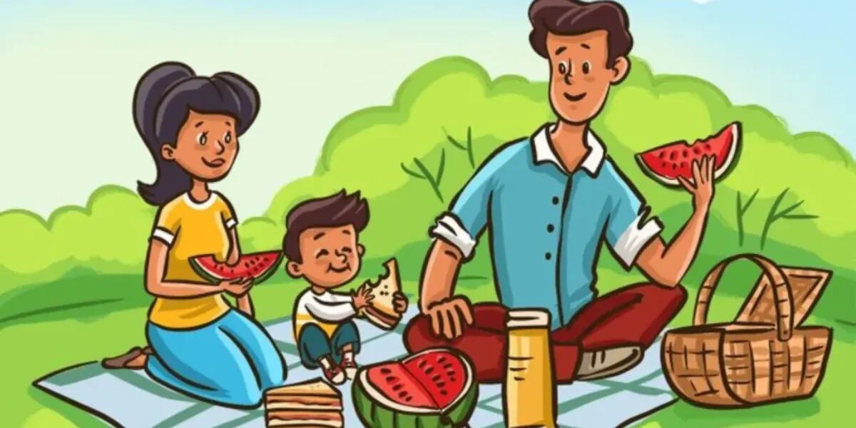 Reto visual para OBSERVADORES: encontrá el GRAVE ERROR en la familia haciendo un picnic