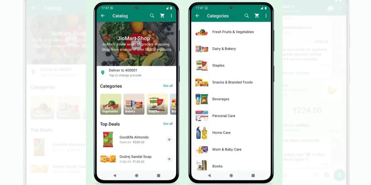 WhatsApp permitirá que sus usuarios compren frutas y verduras a través de la app