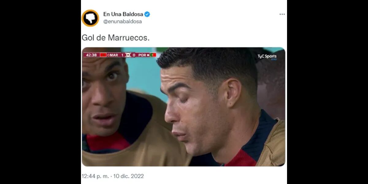 Marruecos hizo historia, eliminó a Portugal del Mundial Qatar 2022 y los  memes se burlaron de Cristiano Ronaldo | Radio Mitre