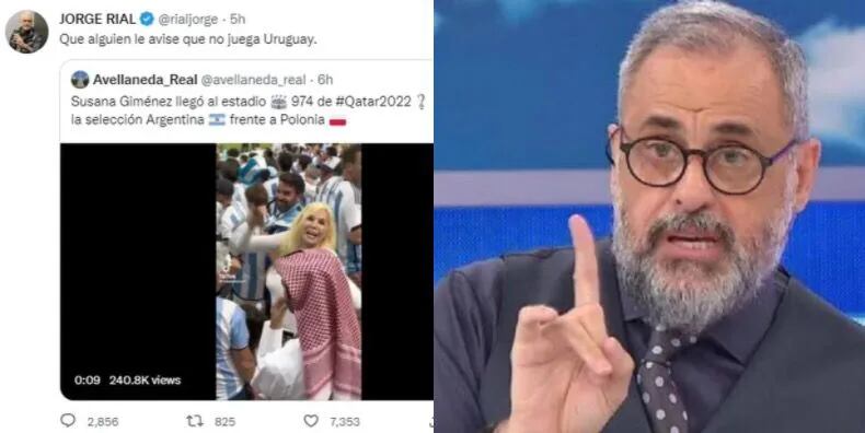 La furia de Jorge Rial con Susana Giménez por haber ido al Mundial Qatar 2022: "Que alguien le avise"
